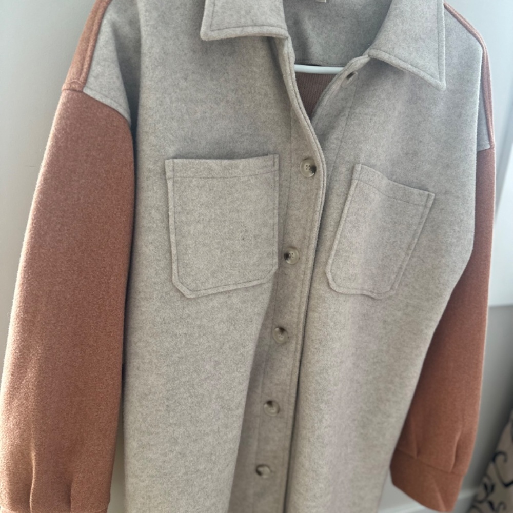 Hem and Thread Shacket. Size medium.